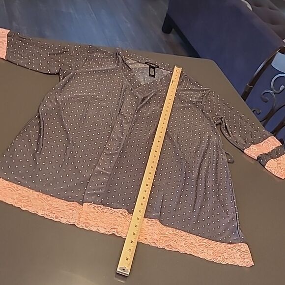 Nanette Lepore Gray with Pink Polka Dot Pajama Set - Picture 10 of 13